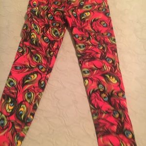 Lularoe OS peacock leggings